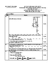 Đáp án đề thi tuyển sinh vào lớp 10 THPT chuyên môn Vật lí - Năm học 2014-2015 - Sở GD & ĐT Hòa Bình